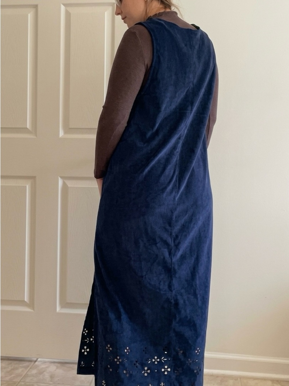 Christopher & Banks Faux Suede Jumper Dress Size 12